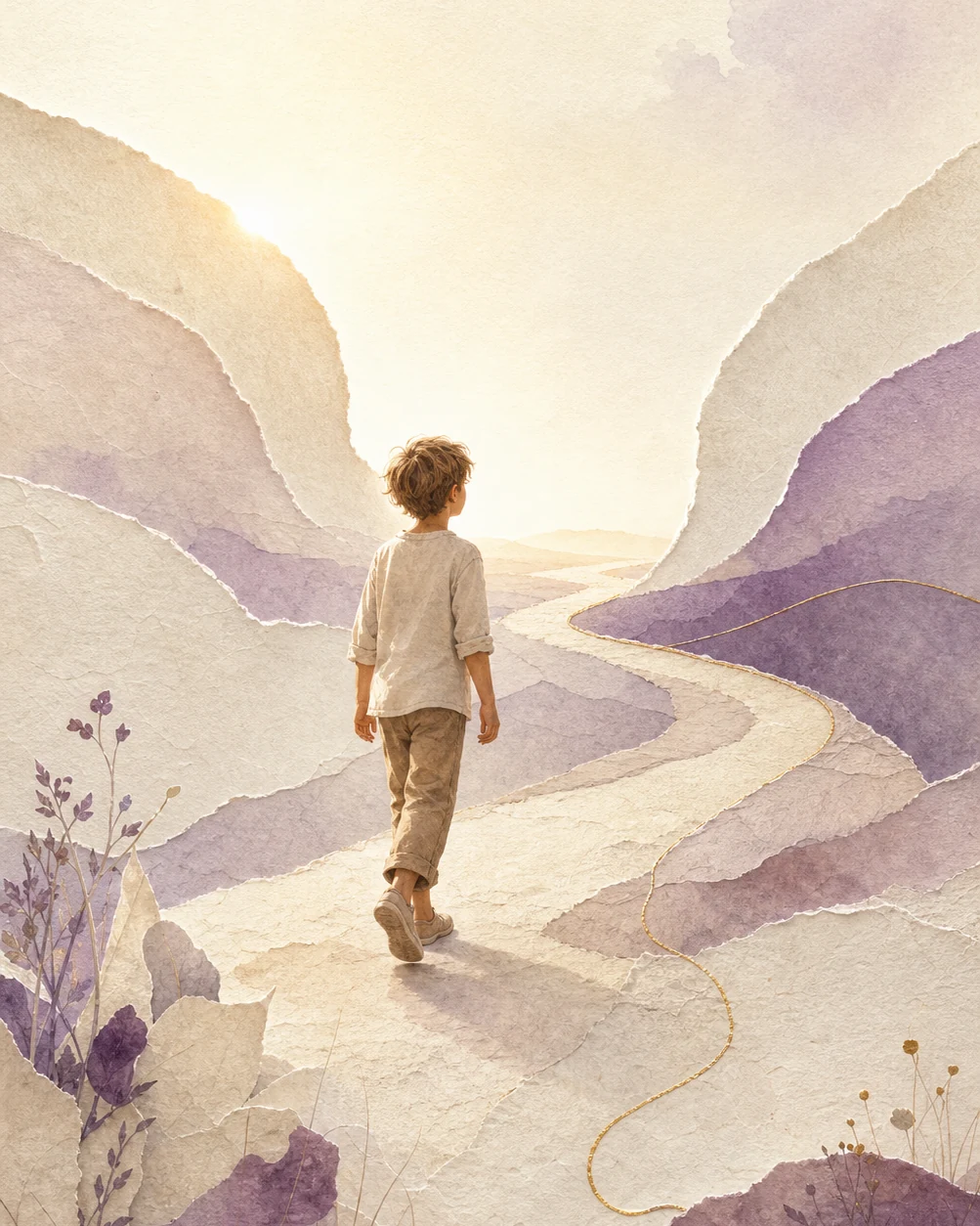Rising Aries child editorial illustration