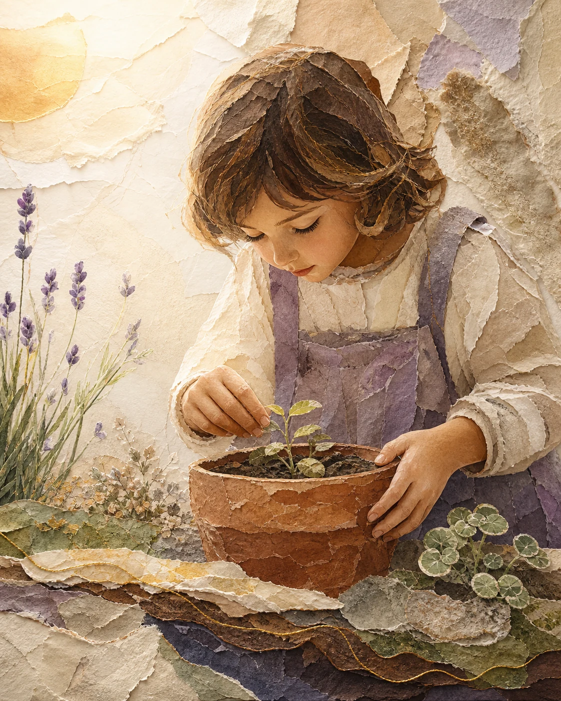Taurus child editorial illustration