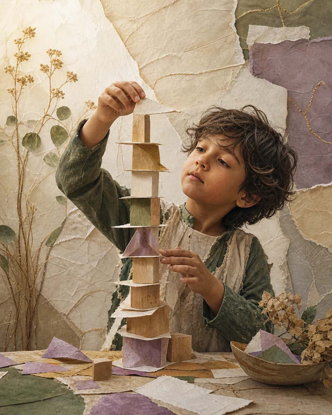 Rising Taurus child editorial illustration