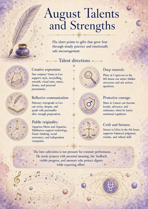 Ages 7–12 sample report page about talents and natural strengths