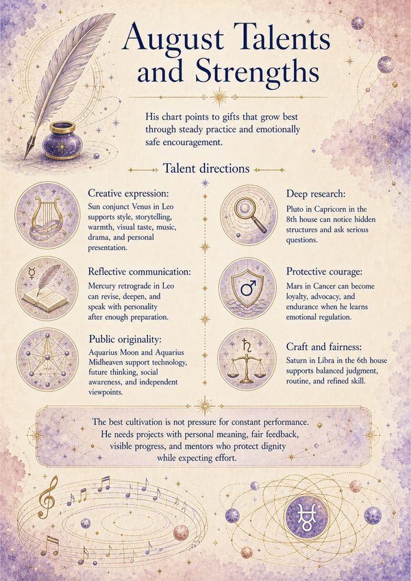 Sample report page about talents and strengths