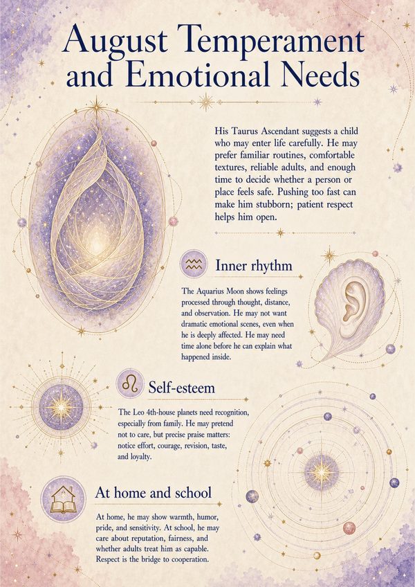 Sample report page about temperament